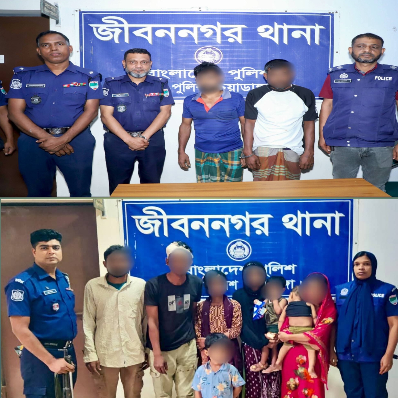 জীবননগরে ভারতে পাচারচেষ্টা ব্যর্থ, ৪ শিশুসহ ৮ জন উদ্ধার; দালাল চক্রের ২ সদস্য গ্রেফতার